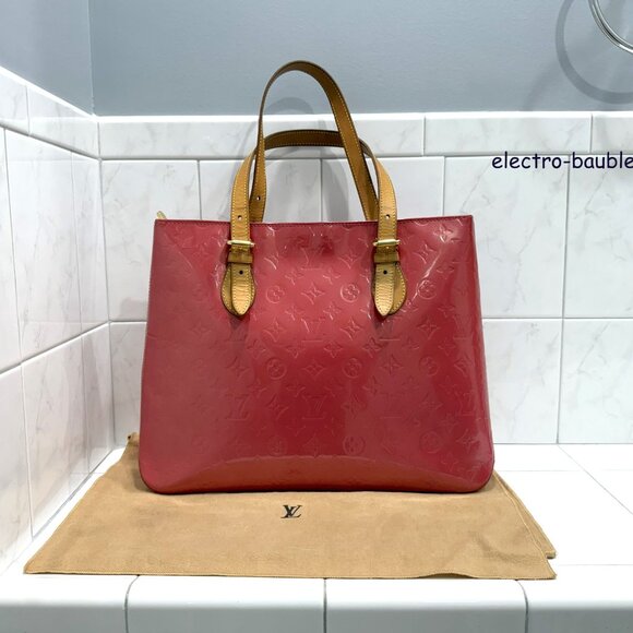 Authentic Louis Vuitton Monogram Vernis Brentwood Tote in Framboise - GUC - Picture 3 of 16